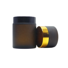 wholesale new design empty amber glass cosmetic cream jar GJ-671A